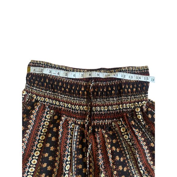 Boho flowy pants. 1XL elastic waist band - Picture 3 of 5